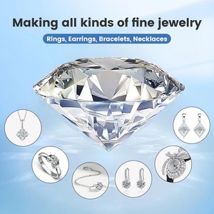 Piedra suelta de moissanita, color D, claridad VVS1, corte brillante redondo, gema de diamante para la fabricación de joyas con certificado GRA - Product Image 4