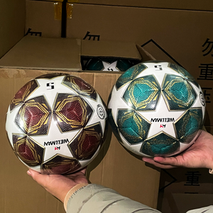 WELLMAN Ballon de <span class=keywords><strong>football</strong></span> en PU résistant à l'usure, petit motif diamanté n°5, écologique, haute qualité, pour hommes, sports de plein air, divertissement, club - Product Image 1