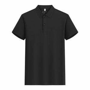 Polo Shirt Dark Blue Solid Color Polyester Short Sleeve Daily Wear - Product Image 3