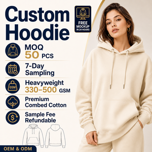 Felpa con Cappuccio da <span class=keywords><strong>Donna</strong></span> <span class=keywords><strong>Tech</strong></span> Pack Support Heavyweight 500GSM Lusso Oversize Streetwear con Stampa Personalizzata e Ricamo ODM - Product Image 1