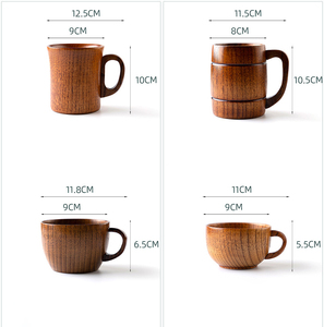 Fabricant vente en gros de diverses tasses en bois à date acide, tasse à grand ventre, tasse à thé simple, poignée en bois, tasse à bière d'eau de maison, logo personnalisé - Product Image 1