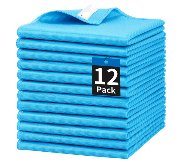 Microfiber Glass Cleaning Cloths  Reusable Lint-Free Streak-Free Polishing for Eyeglasses Mirrors Screens & Lenses