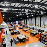 Structure en acier à faible coût pour bâtiment sportif, structure métallique pour salle de tennis, arène multisports avec poutres en H pour l'escalade