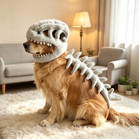 Disfraz de dinosaurio para mascotas, disfraz de esqueleto de peluche para Halloween, disfraz para perros pequeños, medianos y grandes, venta al por mayor