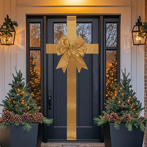 Fiocco Natalizio Personalizzato Grande per <span class=keywords><strong>Porta</strong></span> d'Ingresso, Fiocco per <span class=keywords><strong>Porta</strong></span> dell'Armadio, Fiocco Regolabile per Porte Natalizie <span class=keywords><strong>con</strong></span> Fibbia - Product Image 5