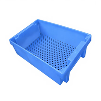 Caisses en plastique pour l'agriculture, empilables et emboîtables, pour fruits, avec supports