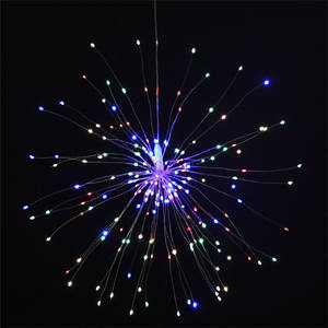 Lumières de feu d'artifice solaires LED imperméables lampe de sol féerique décor de Festival en plein air conte de fées <span class=keywords><strong>guirlande</strong></span> lumineuse avec télécommande - Product Image 1