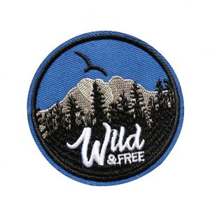 Patch brodé personnalisé en sergé thermocollant, motifs paysages montagneux, vente en gros pour chapeaux et vestes d'aventure en plein air - Product Image 3