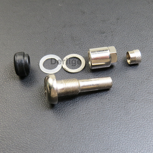 Tige de <span class=keywords><strong>valve</strong></span> de pneu sans chambre à air en métal argenté Valves <span class=keywords><strong>Schrader</strong></span> de jante universelles MS525 TR525 - Product Image 4