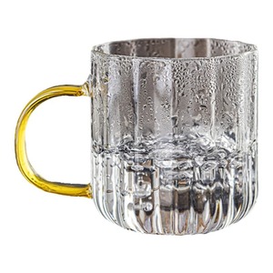 Vaso de Vidrio con Asa, Resistente al Calor, Textura Martillada, Apto para Microondas, para Té, Leche, Agua, Uso en Fiestas, Regalo Personal - Product Image 2
