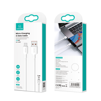 Kabel USB Mikro USAMS Original Berkualitas Tinggi 2A Pengisi Daya Ponsel Kabel Data Sinkronisasi USB 1m