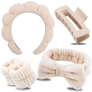 تخفيضات كبيرة إكسسوارات تجميل مجموعة العناية بالبشرة عقال سبا سكرونشيز ماكياج لغسيل الوجه والشعر العصري - Product Image 1