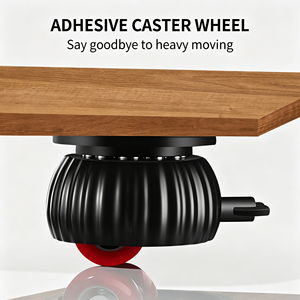Retractable Caster Wheels Kit 4 Pack, Heavy Duty Workbench Casters with Brake, Swivel Plate Locking Wheels for <b>Table</b>, Machinery - Product Image 3