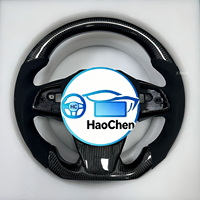Volant en fibre de carbone pour mise à niveau de l'ancien au nouveau, avec logo brodé personnalisé et choix multiples de surpiqûres pour Honda Civic 9e génération FB FG