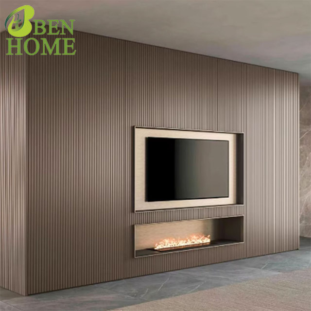 Interior WPC Wall Panel Decorative Cladding Boards for Home Living Room Bedroom TV Background Walls