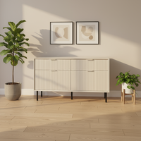 Commode en bois moderne personnalisable avec 2 tiroirs, meuble modulaire et réglable pour chambre à coucher et salon