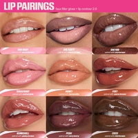 Huile à Lèvres Liquide Végane Goji Effet Gelée, Hydratante et Repulpante, Rose Glamour, à l'Huile de Jojoba et de Karité, Parfum Cerise Douce, Lactée