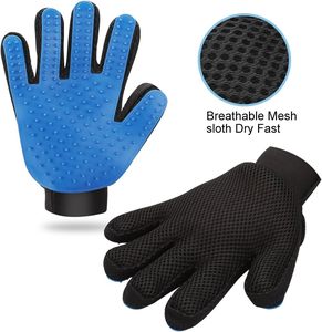 Gant de massage pour toilettage des animaux de compagnie, cinq doigts, pour l'élimination des poils, gant en silicone pour le bain et le lavage des animaux (chats et chiens) - Product Image 5