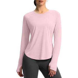 2025 Women's Lightweight UPF 50+ UV Protection <b>Long</b> <b>Sleeve</b> Sun Shirt Quick Dry Workout Hiking <b>Tops</b> Light <b>Pink</b>-Outdoor - Product Image 1