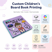 Impression personnalisée de livres cartonnés pour enfants, papier offset, pages en carton épais, coins arrondis, couleur pleine, apprentissage des bébés, OEM
