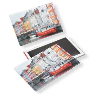 Autocollant magnétique décoratif pour la maison en métal personnalisé, souvenir touristique, aimant de réfrigérateur en métal - Product Image 1