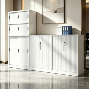 Modern White Modular Steel Adjustable Storage Cabinet <b>Corner</b> <b>Unit</b> Flexible Combination Office Furniture Customizable Size - Product Image 2
