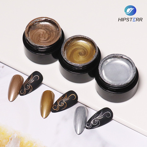 Fournitures d'ongles oem logo personnalisé nail art manucure liner gel peinture marque privée 5ml <span class=keywords><strong>uv</strong></span>/<span class=keywords><strong>lampe</strong></span> à led métal peinture gel vernis - Product Image 2