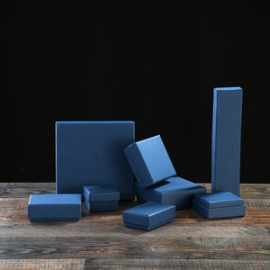 Wholesale Eco Friendly Custom Logo Jewelry Storage Box <b>Small</b> Luxury Blue Mini Velvet Packaging Paper Coffret Jewelry <b>Sliding</b> Box - Product Image 1
