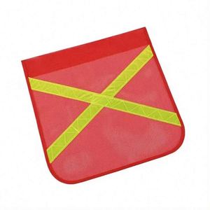 Bandera de Seguridad de Malla de PVC Personalizada de Doble Cara para Camiones, Color Naranja, con Cinta Reflectante - Product Image 2