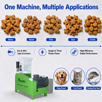 Machine extrudeuse automatique d'aliments pour animaux de compagnie, écoénergétique, pour la production complète d'aliments pour chatons, usine de traitement pour usage commercial