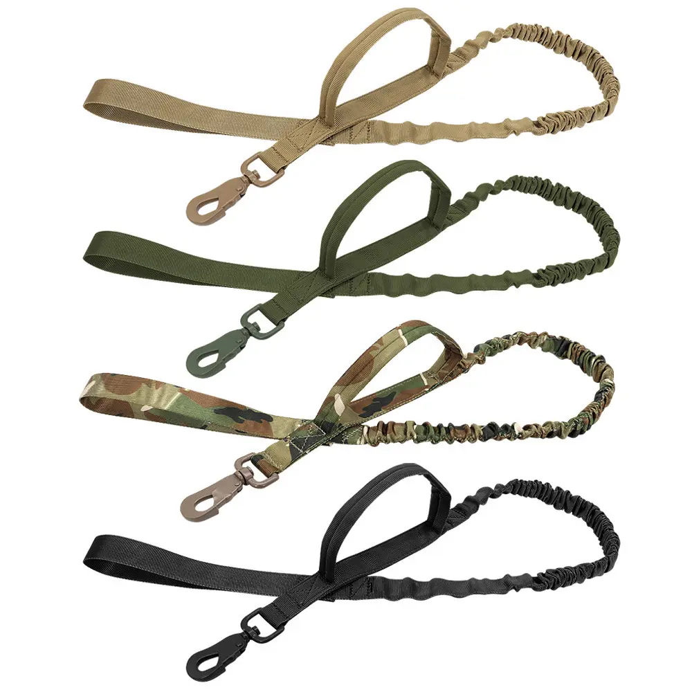 Popular Two Handle Training Dog Leash For Medium and Large Dogs with Car Seat Buckle Tactical Dog Leash