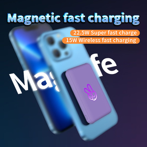 Batterie externe magnétique sans fil avec logo lumineux personnalisé, 10000 mAh, haute capacité, PD 22,5 W, batterie externe portable - Product Image 2