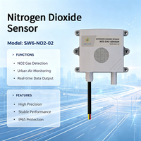 Capteur de dioxyde d'azote pour environnements difficiles SW6NO202, IP65, montage mural, transmetteur RS485 Modbus RTU pour la détection des gaz chimiques