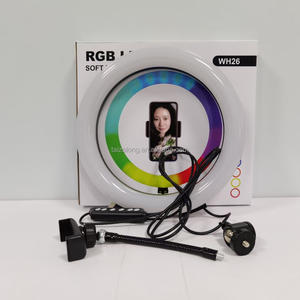 Nouveau pour <span class=keywords><strong>Tik</strong></span> <span class=keywords><strong>Tok</strong></span> Photo Lampe RGB Mini LED Portable 26 cm / 36 cm Lumière flash LED pour téléphone avec trépied Anneau lumineux pour appareil photo téléphone - Product Image 5