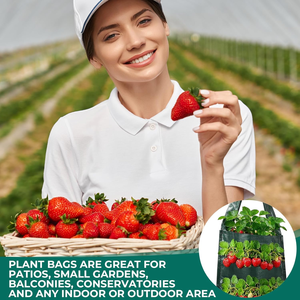 Pimiento picante al revés, bolsas para macetas de fresa, bolsa para cultivo de fresa colgante de tomate con 4 agujeros - Product Image 2