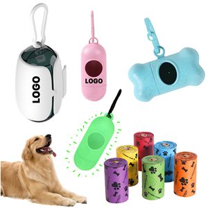 Dispensador de Bolsas para Excremento de Perro con Logotipo del Fabricante, Bolsas de Paja de Trigo Degradables, Fluorescentes, Varios Estilos de Dispensador - Product Image 1