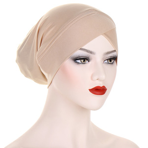 HZM-23318 coton couvre-chef musulman intérieur Hijabs casquette sous-écharpe Turban femmes sous écharpe Hijab <span class=keywords><strong>Bonnet</strong></span> <span class=keywords><strong>chimio</strong></span> chapeau - Product Image 3