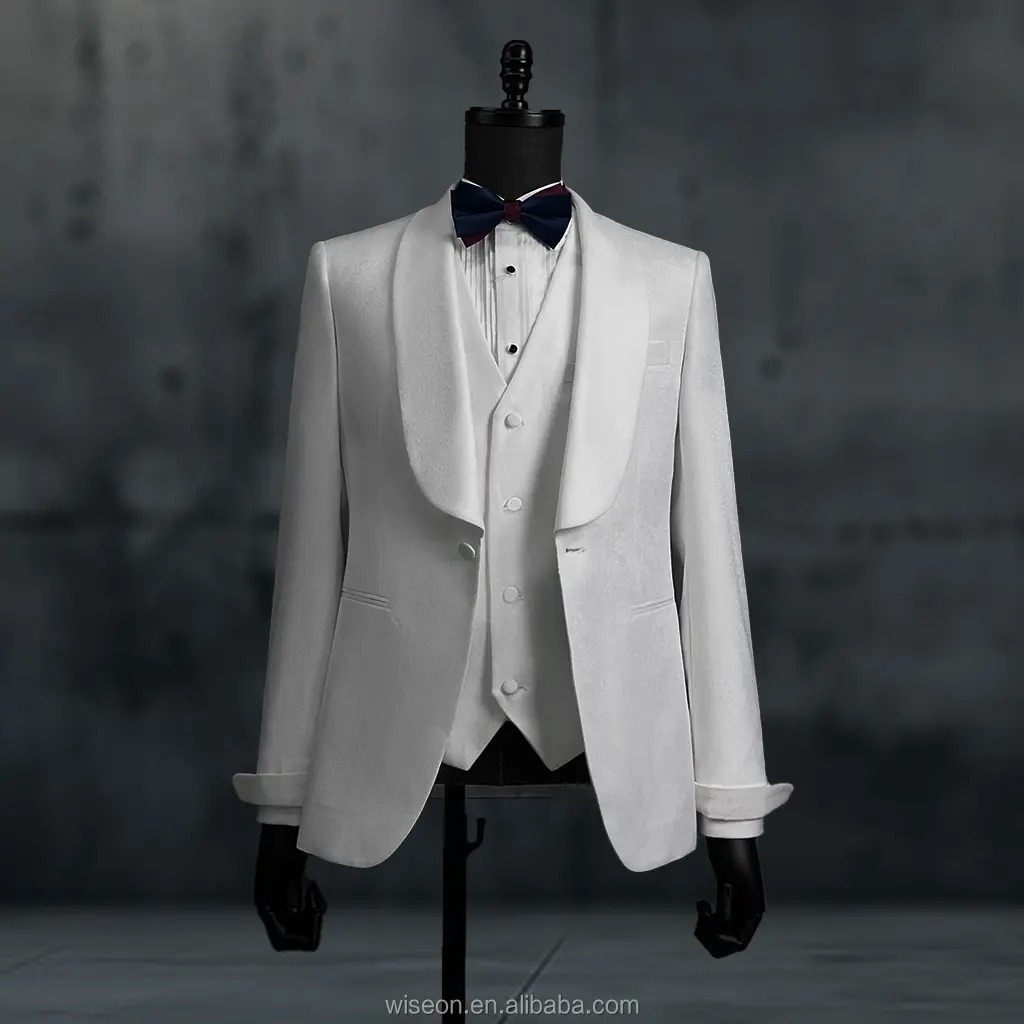 Stilvoller Ein-Button-Tuxedo für Herren mit gebogenem Schalkragen und doppeltem Abluftvorrichtung hinten