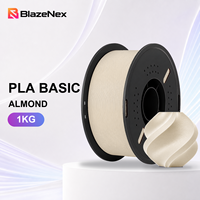 Filament d'impression 3D PLA basique 1,75 mm, facile à imprimer, 1 kg, BlazeNex, surface lisse, faible déformation pour l'impression de modèles créatifs