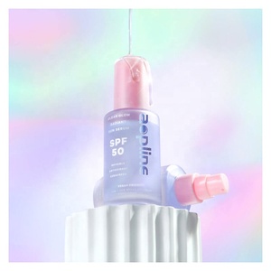 Private Label trasparente trasparente bagliore radiante SPF 50 <span class=keywords><strong>protezione</strong></span> <span class=keywords><strong>solare</strong></span> viso siero <span class=keywords><strong>protezione</strong></span> <span class=keywords><strong>solare</strong></span> per il viso - Product Image 3