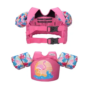 Custom Water Park Float Kids Swim Vest Swimming Cartoon Sleeves Arm Ring Children Safety Life Vest