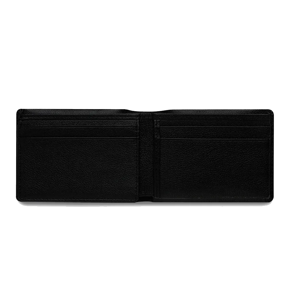 Hot Sale OEM Bifold Closure Cow Real Leather Casual Front Pocket RFID Blocking Slim Card Holder Wallet For Men