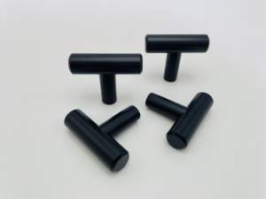 Kenop T-Bar Baja Hitam Matte untuk Furnitur Tahan Lama Ramah Lingkungan Dapat Disesuaikan Dapur Villa Ruang Tamu Ruang Makan Dekorasi Modern - Product Image 3