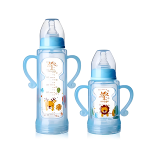 Biberón <span class=keywords><strong>de</strong></span> Vidrio <span class=keywords><strong>de</strong></span> Grado Médico <span class=keywords><strong>de</strong></span> <span class=keywords><strong>240</strong></span> <span class=keywords><strong>ml</strong></span>/120 <span class=keywords><strong>ml</strong></span> <span class=keywords><strong>de</strong></span> Tamaño Estándar con Alta Transmisión y Tapa Protectora Antigoteo - Product Image 5