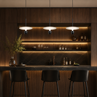 Lustre créatif nordique de luxe en fer forgé, design artistique simple et unique, forme de soucoupe volante, pour salle à manger
