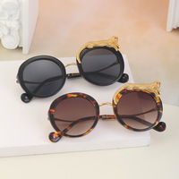 2023 personnalité mode ronde surdimensionné lunettes de soleil cadre rond léopard diamant grand cadre pour femmes lunettes de soleil