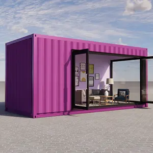 20ft/40ft container office put in yard/garden/park with insulation decoration with folding door