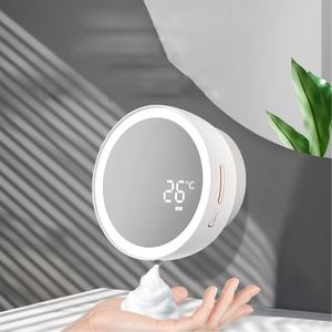 Dispensador de Jabón Automático de Lujo con Espejo LED Táctil USB, Dispensador de Espuma Eléctrico de Pared para Exteriores y Hoteles, 285 ml - Product Image 6