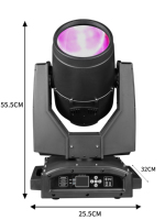 Projecteur à faisceau mobile professionnel IP65 étanche pour extérieur, 350W, double prisme, contrôle DMX512, éclairage de scène Sharpy Beam