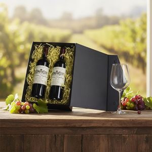 Emballage personnalisé pour boissons FX Packaging Party, boîtes à vin en carton pliable avec fermeture magnétique, emballage de boîtes à vin - Product Image 1